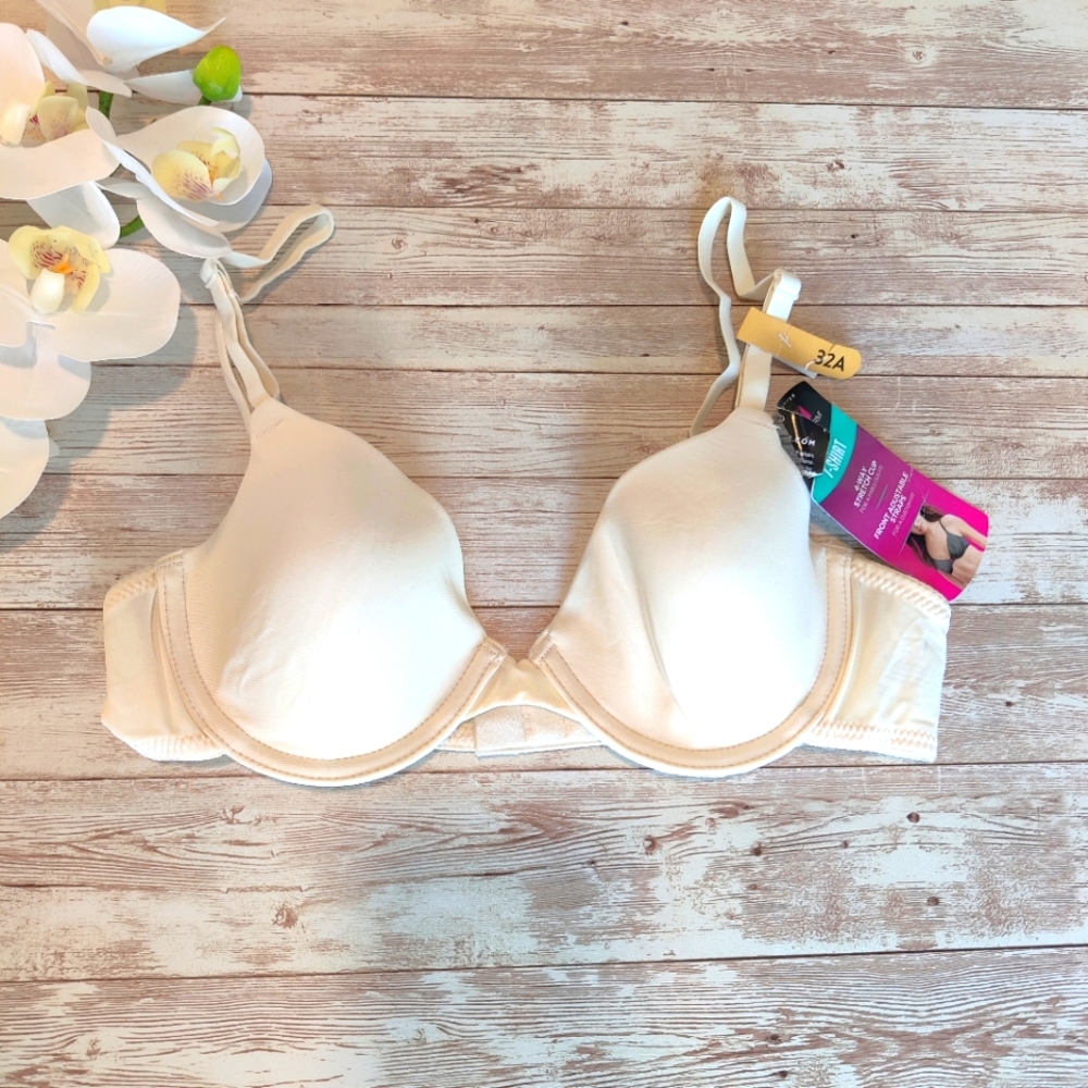 Maidenform off white ivory blush lightly lined underwire bra size 32A NWT